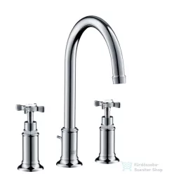   Hansgrohe AXOR MONTREUX 3-lyukú mosdó csaptelep DN15, automata leeresztővel, króm 16513000