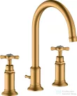 Hansgrohe AXOR MONTREUX 3-lyukú mosdó csaptelep DN15, automata leeresztővel,szálcsiszolt arany hatású 16513250