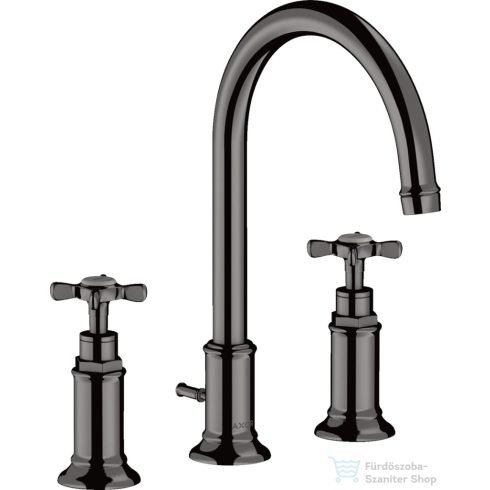 Hansgrohe AXOR MONTREUX 3 üléses mosdó csaptelep DN15, automata leeresztővel,polírozott fekete króm 16513330