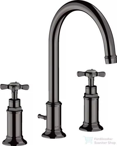 Hansgrohe AXOR MONTREUX 3 üléses mosdó csaptelep DN15, automata leeresztővel,polírozott fekete króm 16513330