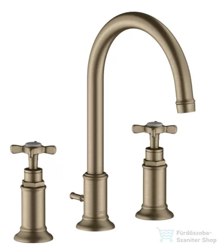 Hansgrohe AXOR MONTREUX 3-lyukú mosdó csaptelep DN15, automata leeresztővel, szálcsiszolt nikkel 16513820