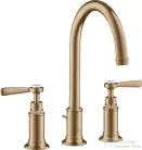 Hansgrohe AXOR MONTREUX 180 3 üléses mosdó csaptelep automata leeresztővel,szálcsiszolt bronz 16514140