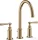 Hansgrohe AXOR MONTREUX 180 3 üléses mosdó csaptelep automata leeresztővel,szálcsiszolt bronz 16514140