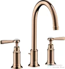 Hansgrohe AXOR MONTREUX 180 3 üléses mosdó csaptelep automata leeresztővel,polírozott vörös arany hatású 16514300