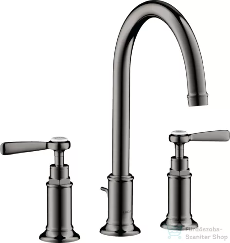 Hansgrohe AXOR MONTREUX 180 3 üléses mosdó csaptelep automata leeresztővel,polírozott fekete króm 16514330