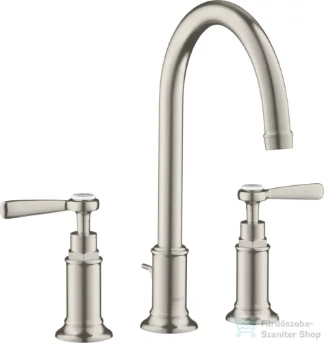 Hansgrohe AXOR MONTREUX 180 3 üléses mosdó csaptelep automata leeresztővel,rozsdamentes acél hatású 16514800