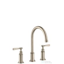   Hansgrohe AXOR MONTREUX 180 3 üléses mosdó csaptelep automata leeresztővel, szálcsiszolt nikkel 16514820