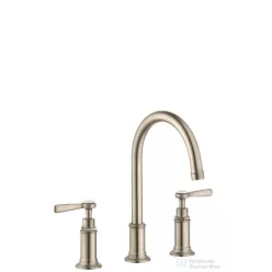   Hansgrohe AXOR MONTREUX 180 3 üléses mosdó csaptelep automata leeresztővel, szálcsiszolt nikkel 16514820