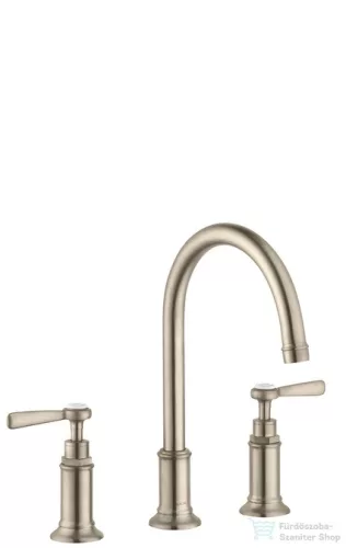 Hansgrohe AXOR MONTREUX 180 3 üléses mosdó csaptelep automata leeresztővel, szálcsiszolt nikkel 16514820