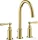 Hansgrohe AXOR MONTREUX 180 3 üléses mosdó csaptelep automata leeresztővel,szálcsiszolt sárgaréz hatású 16514950