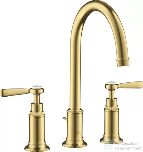 Hansgrohe AXOR MONTREUX 180 3 üléses mosdó csaptelep automata leeresztővel,szálcsiszolt sárgaréz hatású 16514950