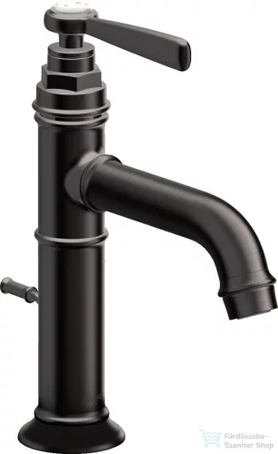 Hansgrohe AXOR MONTREUX 100 mosdó csaptelep automata leeresztővel, szálcsiszolt fekete króm 16515340