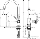 Hansgrohe AXOR MONTREUX 210 mosdó csaptelep nem zárható leeresztővel,polírozott arany hatású 16518990
