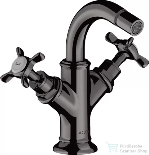 Hansgrohe Axor Montreux kétkaros bidé csaptelep automata leeresztővel,polírozott fekete króm 16520330
