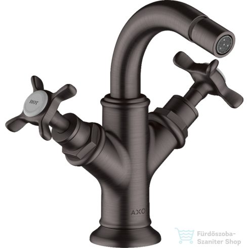 Hansgrohe Axor Montreux kétkaros bidé csaptelep automata leeresztővel,szálcsiszolt fekete króm 16520340