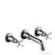 Hansgrohe AXOR Montreux 3-lyukú mosdócsaptelep falsík alatti szereléshez DN15 króm nem zárható leeresztővel 16532000