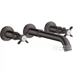   Hansgrohe AXOR Montreux falsík alatti mosdó csaptelep nem zárható leeresztővel,szálcsiszolt fekete króm 16532340