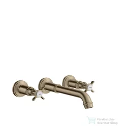   Hansgrohe AXOR Montreux 3-lyukú mosdócsaptelep falsík alatti szereléshez DN15 szálcsiszolt nikkel nem zárható leeresztővel 16532820