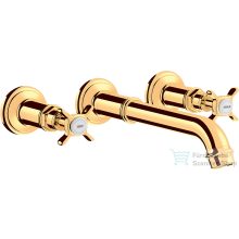   Hansgrohe AXOR Montreux falsík alatti mosdó csaptelep nem zárható leeresztővel,polírozott arany hatású 16532990