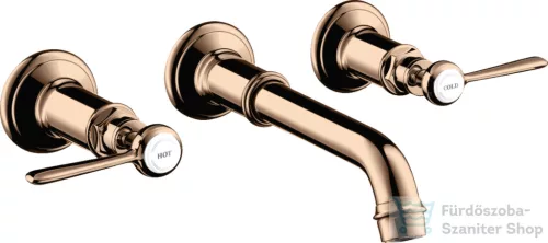 Hansgrohe AXOR Montreux falsík alatti mosdó csaptelep nem zárható leeresztővel,polírozott vörös arany hatású 16534300