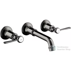   Hansgrohe AXOR Montreux falsík alatti mosdó csaptelep nem zárható leeresztővel,polírozott fekete króm 16534330