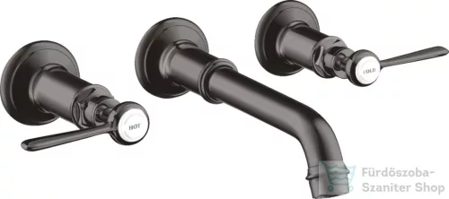 Hansgrohe AXOR Montreux falsík alatti mosdó csaptelep nem zárható leeresztővel,szálcsiszolt fekete króm 16534340