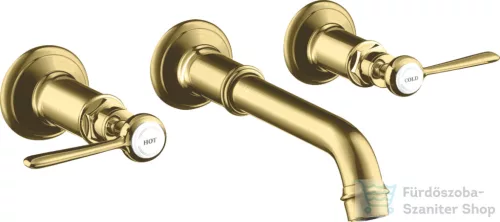 Hansgrohe AXOR Montreux falsík alatti mosdó csaptelep nem zárható leeresztővel,szálcsiszolt sárgaréz hatású 16534950