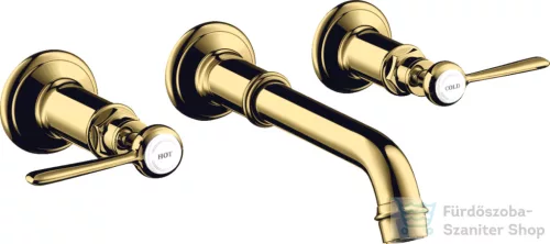 Hansgrohe AXOR Montreux falsík alatti mosdó csaptelep nem zárható leeresztővel,polírozott arany hatású 16534990