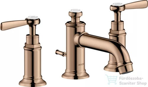 Hansgrohe AXOR MONTREUX falsík alatti mosdó csaptelep automata leeresztővel,polírozott vörös arany hatású 16535300