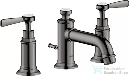 Hansgrohe AXOR MONTREUX falsík alatti mosdó csaptelep automata leeresztővel,polírozott fekete króm 16535330