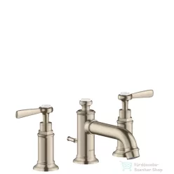   Hansgrohe AXOR MONTREUX 3-lyukú mosdó csaptelep 30, automata leeresztővel, szálcsiszolt nikkel 16535820