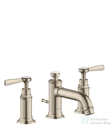 Hansgrohe AXOR MONTREUX 3-lyukú mosdó csaptelep 30, automata leeresztővel, szálcsiszolt nikkel 16535820