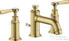 Hansgrohe AXOR MONTREUX falsík alatti mosdó csaptelep automata leeresztővel,szálcsiszolt sárgaréz hatású 16535950