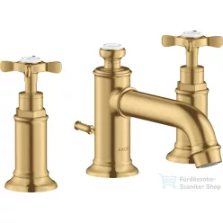   Hansgrohe AXOR MONTREUX 3 üléses mosdó csaptelep automata leeresztővel,szálcsiszolt arany hatású 16536250