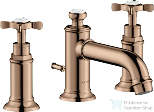 Hansgrohe AXOR MONTREUX 3 üléses mosdó csaptelep automata leeresztővel,polírozott vörös arany hatású 16536300