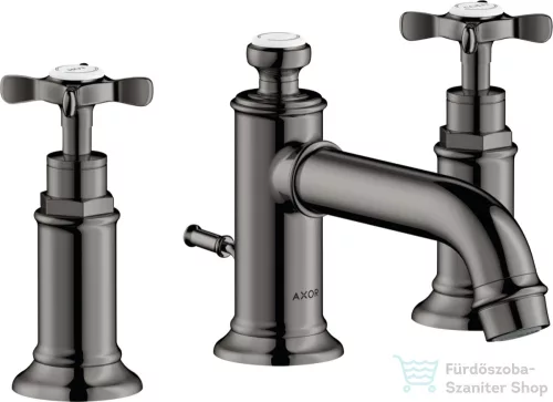 Hansgrohe AXOR MONTREUX 3 üléses mosdó csaptelep automata leeresztővel,polírozott fekete króm 16536330