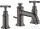 Hansgrohe AXOR MONTREUX 3 üléses mosdó csaptelep automata leeresztővel,szálcsiszolt fekete króm 16536340