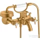 Hansgrohe AXOR MONTREUX kádtöltő csaptelep zuhanyszettel,szálcsiszolt arany hatású 16540250