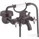 Hansgrohe AXOR MONTREUX kádtöltő csaptelep zuhanyszettel,szálcsiszolt fekete króm 16540340