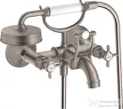 Hansgrohe AXOR MONTREUX kádtöltő csaptelep zuhanyszettel,rozsdamentes acél hatású 16540800