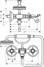 Hansgrohe AXOR MONTREUX kádtöltő csaptelep zuhanyszettel,polírozott arany hatású 16540990