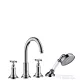 Hansgrohe AXOR MONTREUX 4-lyukú, épített peremre szerelhető kádcsaptelep, króm 16544000