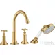 Hansgrohe AXOR MONTREUX 4 üléses épített peremre szerelhető kádtöltő csaptelep,szálcsiszolt arany hatású 16544250