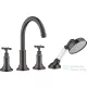 Hansgrohe AXOR MONTREUX 4 üléses épített peremre szerelhető kádcsaptelep,szálcsiszolt fekete króm 16544340
