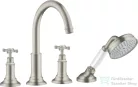 Hansgrohe AXOR MONTREUX 4 üléses épített peremre szerelhető kádtöltő csaptelep,rozsdamentes acél hatású 16544800