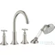 Hansgrohe AXOR MONTREUX 4 üléses épített peremre szerelhető kádtöltő csaptelep,rozsdamentes acél hatású 16544800