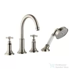 Hansgrohe AXOR MONTREUX 4-lyukú, épített peremre szerelhető kádcsaptelep, szálcsiszolt nikkel 16544820