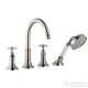Hansgrohe AXOR MONTREUX 4-lyukú, épített peremre szerelhető kádcsaptelep, szálcsiszolt nikkel 16544820