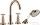Hansgrohe AXOR MONTREUX 4 üléses peremre szerelhető kádtöltő csaptelep,polírozott vörös arany hatású 16546300