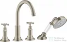Hansgrohe AXOR MONTREUX 4-lyukú, peremre szerelhető kádcsaptelep, szálcsiszolt nikkel 16546820